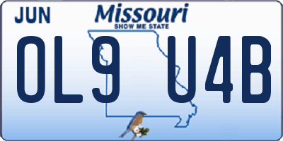 MO license plate OL9U4B