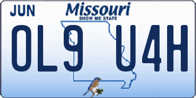 MO license plate OL9U4H