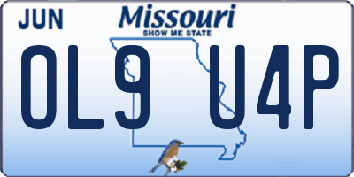 MO license plate OL9U4P