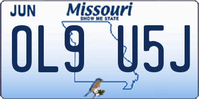 MO license plate OL9U5J