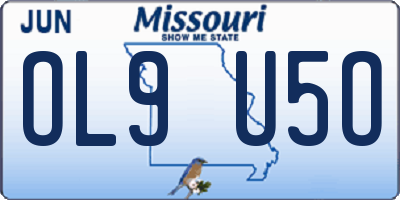 MO license plate OL9U5O