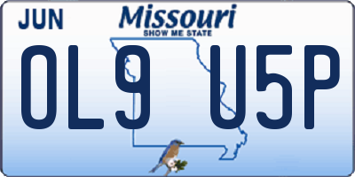MO license plate OL9U5P