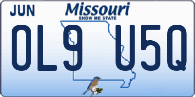 MO license plate OL9U5Q