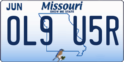 MO license plate OL9U5R