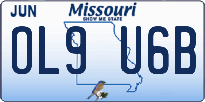 MO license plate OL9U6B