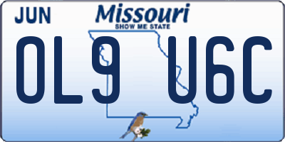 MO license plate OL9U6C