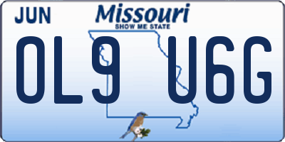 MO license plate OL9U6G