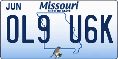 MO license plate OL9U6K