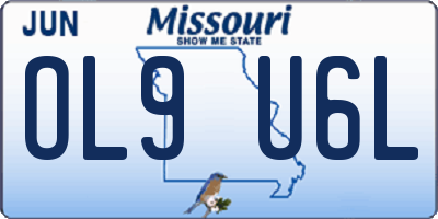MO license plate OL9U6L