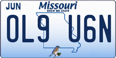 MO license plate OL9U6N