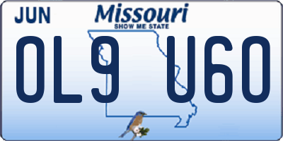 MO license plate OL9U6O