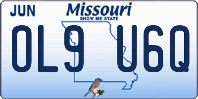 MO license plate OL9U6Q