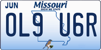 MO license plate OL9U6R