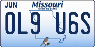 MO license plate OL9U6S
