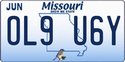 MO license plate OL9U6Y