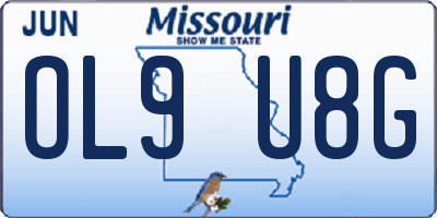 MO license plate OL9U8G