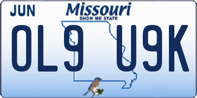 MO license plate OL9U9K