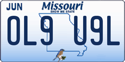 MO license plate OL9U9L