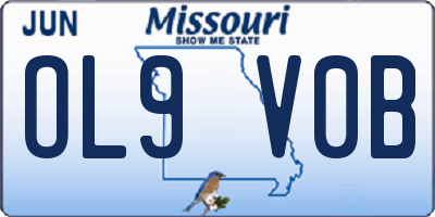 MO license plate OL9V0B