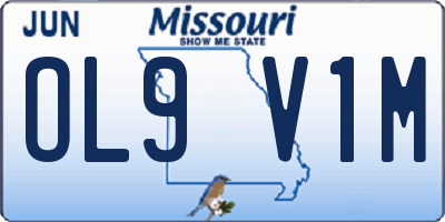 MO license plate OL9V1M