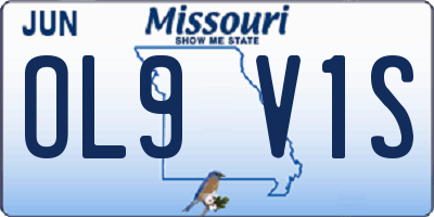 MO license plate OL9V1S