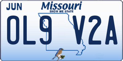 MO license plate OL9V2A