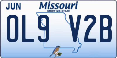 MO license plate OL9V2B