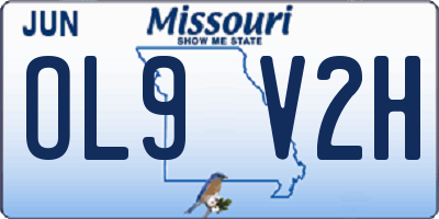 MO license plate OL9V2H