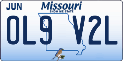 MO license plate OL9V2L