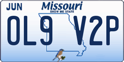 MO license plate OL9V2P