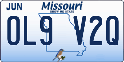 MO license plate OL9V2Q