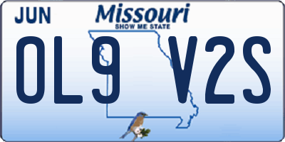 MO license plate OL9V2S