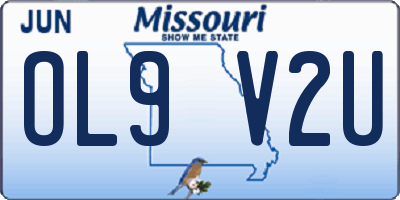 MO license plate OL9V2U