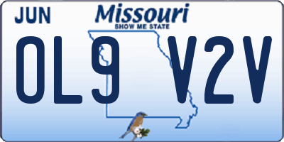 MO license plate OL9V2V