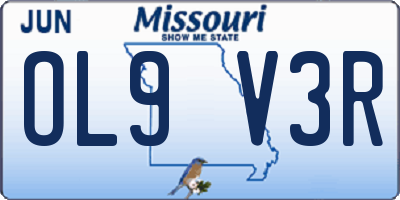 MO license plate OL9V3R