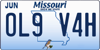 MO license plate OL9V4H