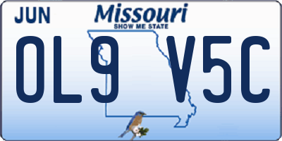 MO license plate OL9V5C
