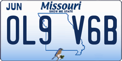 MO license plate OL9V6B