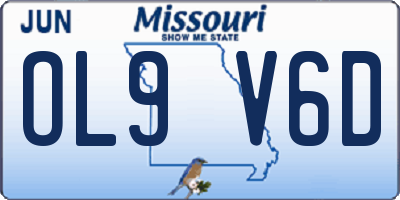 MO license plate OL9V6D