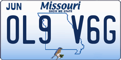 MO license plate OL9V6G