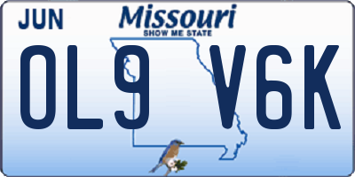 MO license plate OL9V6K