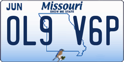 MO license plate OL9V6P