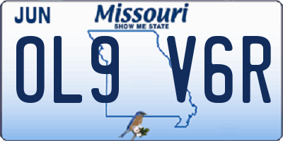 MO license plate OL9V6R