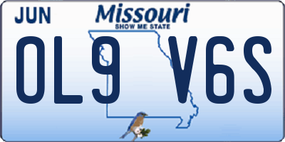 MO license plate OL9V6S