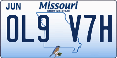 MO license plate OL9V7H