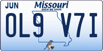 MO license plate OL9V7I