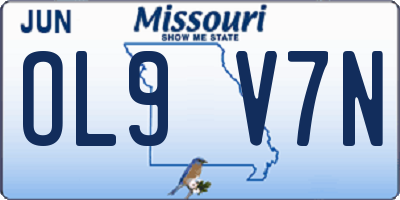 MO license plate OL9V7N