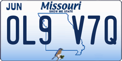 MO license plate OL9V7Q