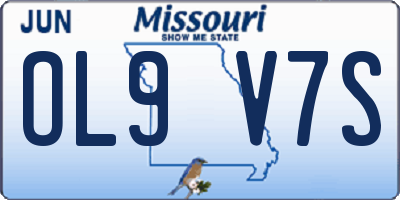 MO license plate OL9V7S