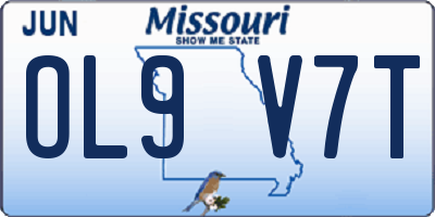 MO license plate OL9V7T